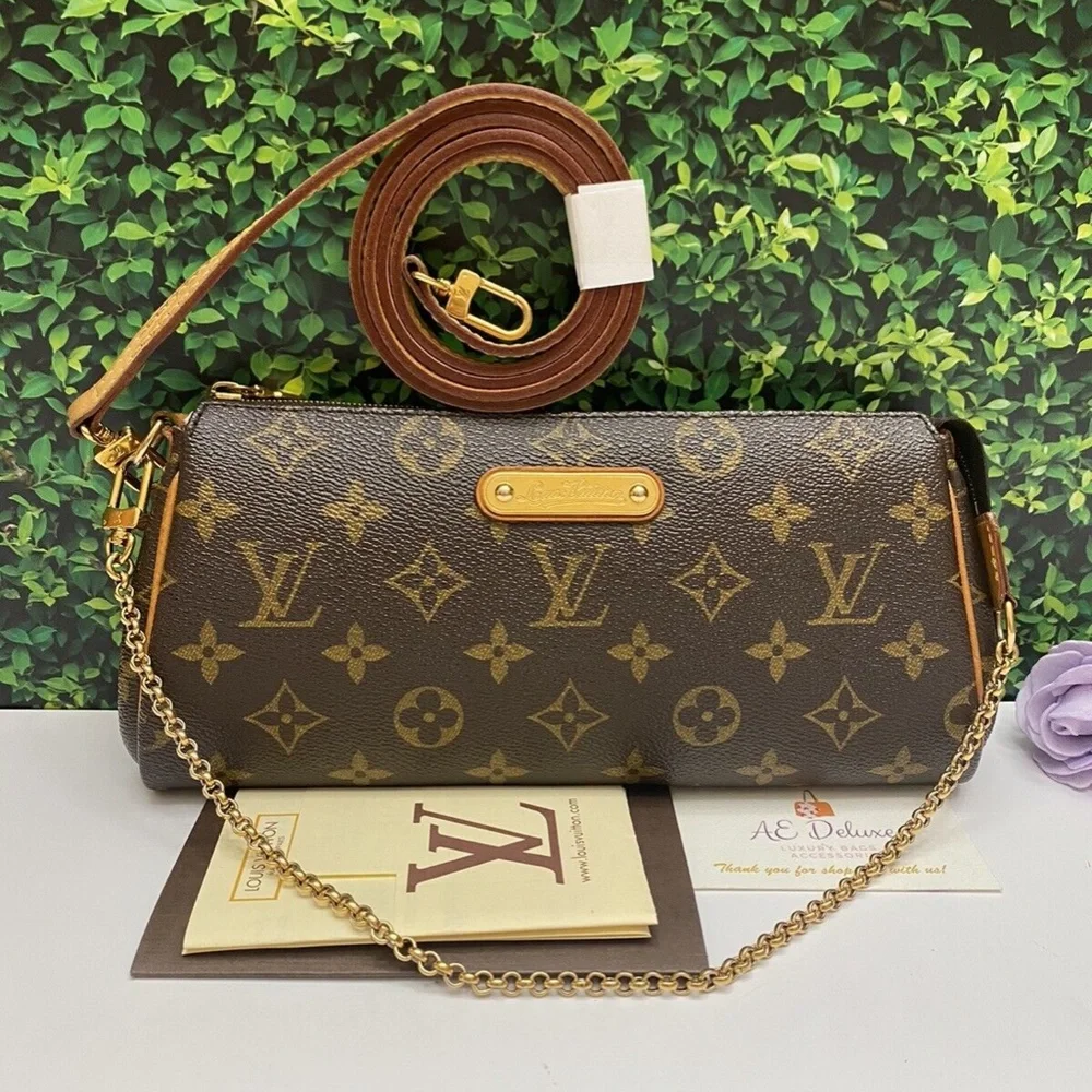 ❤️‍🩹SOLD❤️‍🩹 Louis Vuitton Eva Monogram Chain Clutch Purse Crossbody (AA3102) - Picture 15 of 16